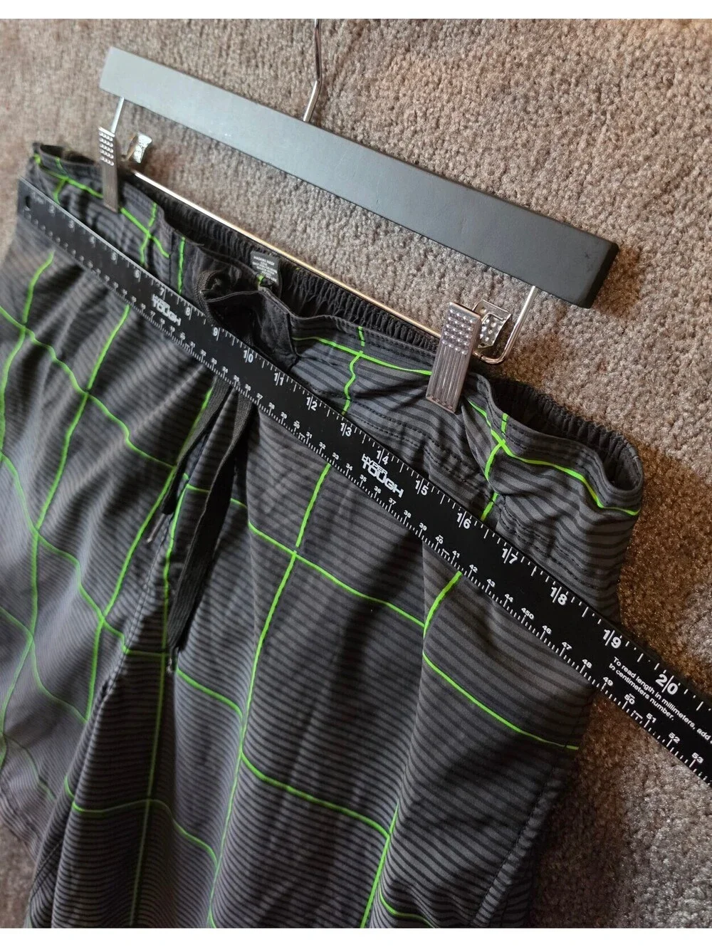 Athletic Works Shorts Men Sz. Lg Black Swimwear Trunks Summer Vacation Casual